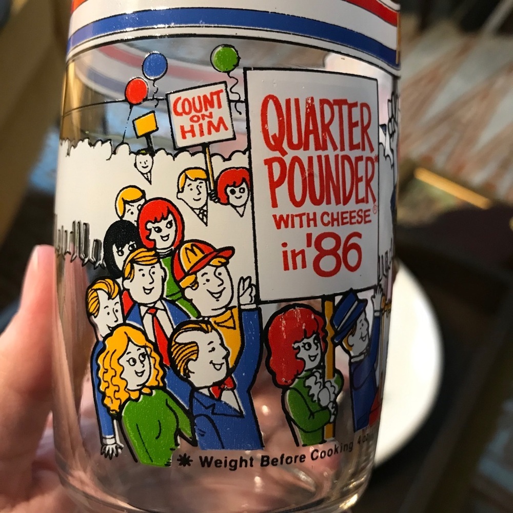 Vintage 1986 McDonald’s McVote Glass Cup - Picture 5 of 10